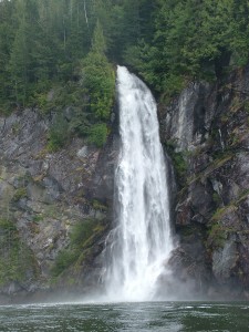 waterfall waterfall on Knight Inlet marine cruise